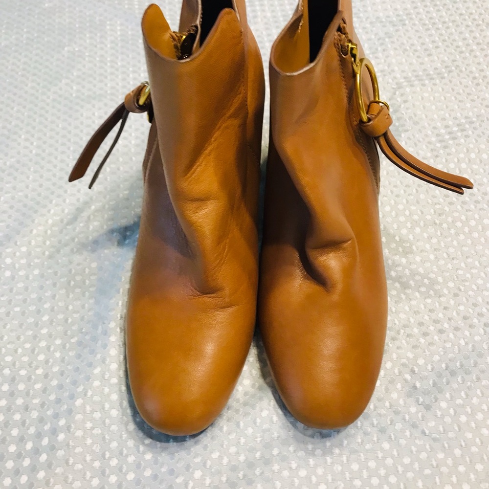 See by Chloe Louise Block-Heel Leather Ankle Boots size 7 - Picture 8 of 13